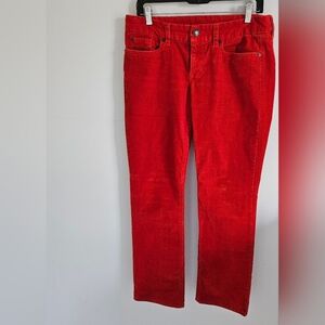 J. Crew Red Corduroy Jeans Favorite Fit